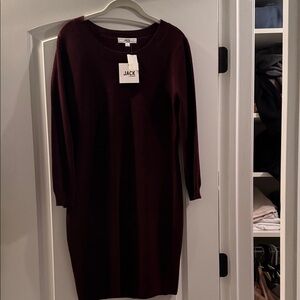Jack by BB Dakota Deep Burgundy Long Sleeve Dress